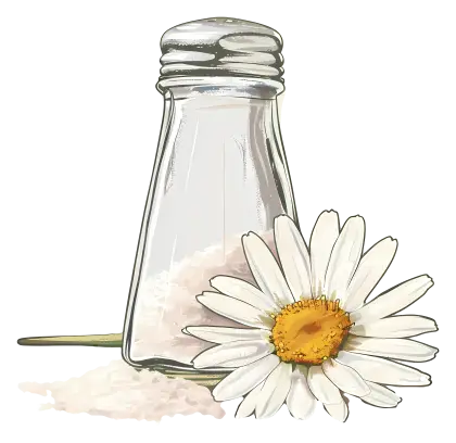 Salt Shaker with Daisy