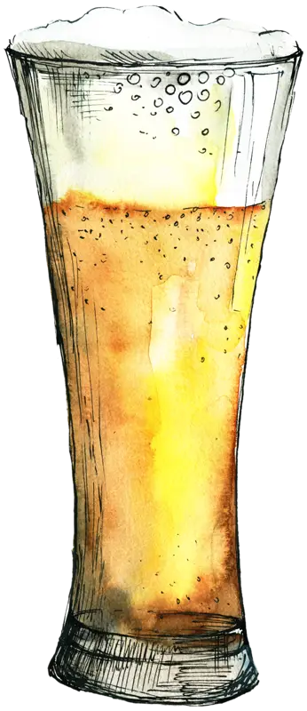 Illustrated Beer Glass