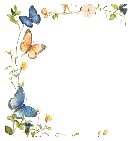 Butterfly Floral Decorative Frame