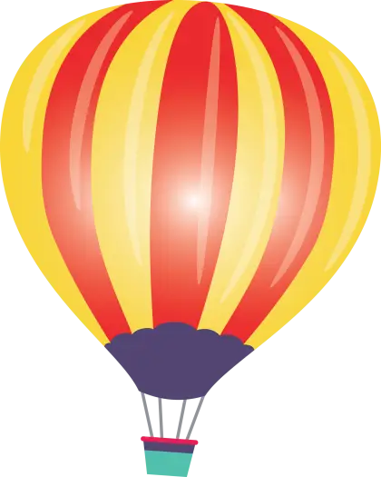 Colorful Hot Air Balloon Illustration