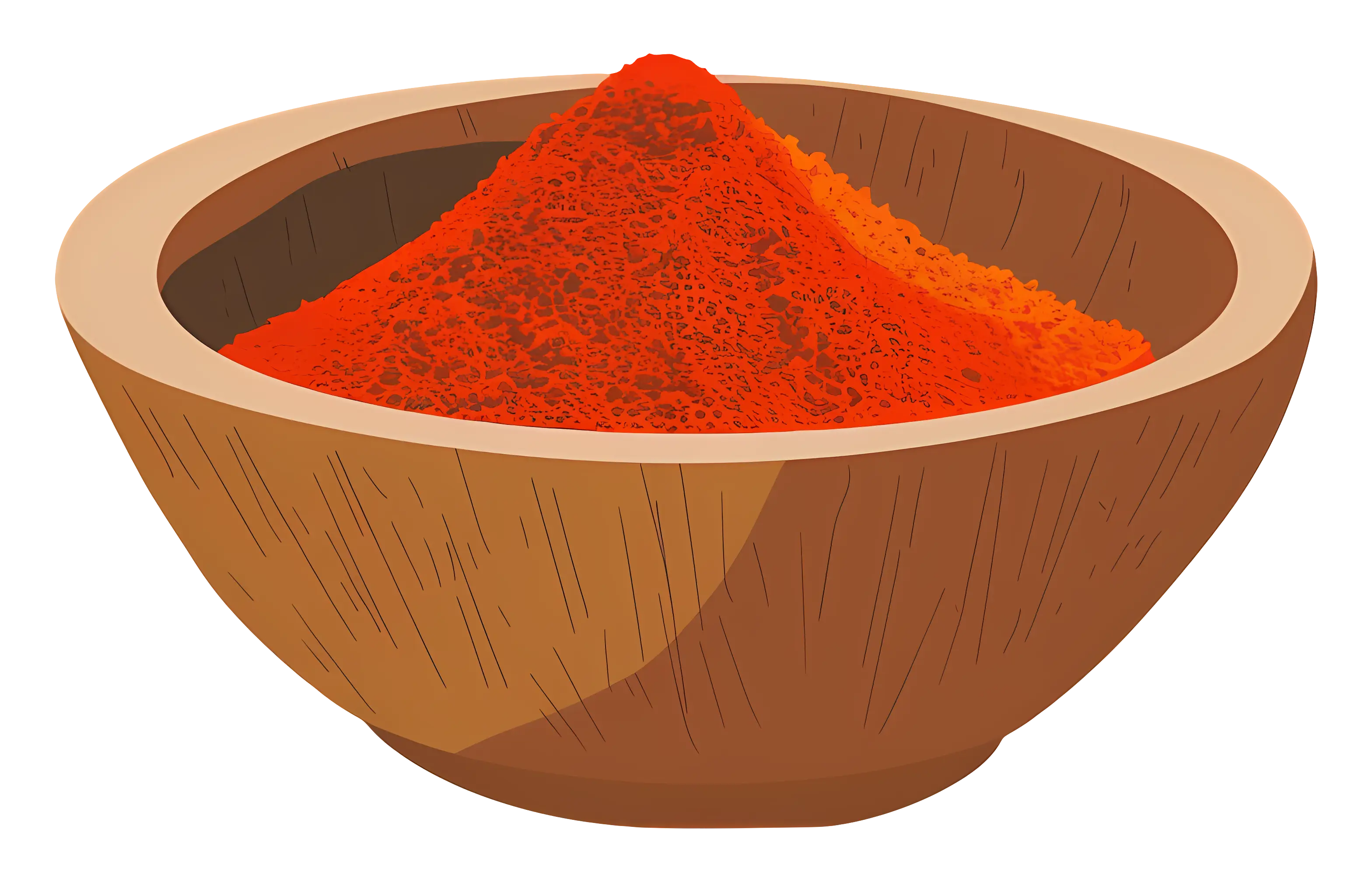 Bowl of Red Paprika Powder for Cooking