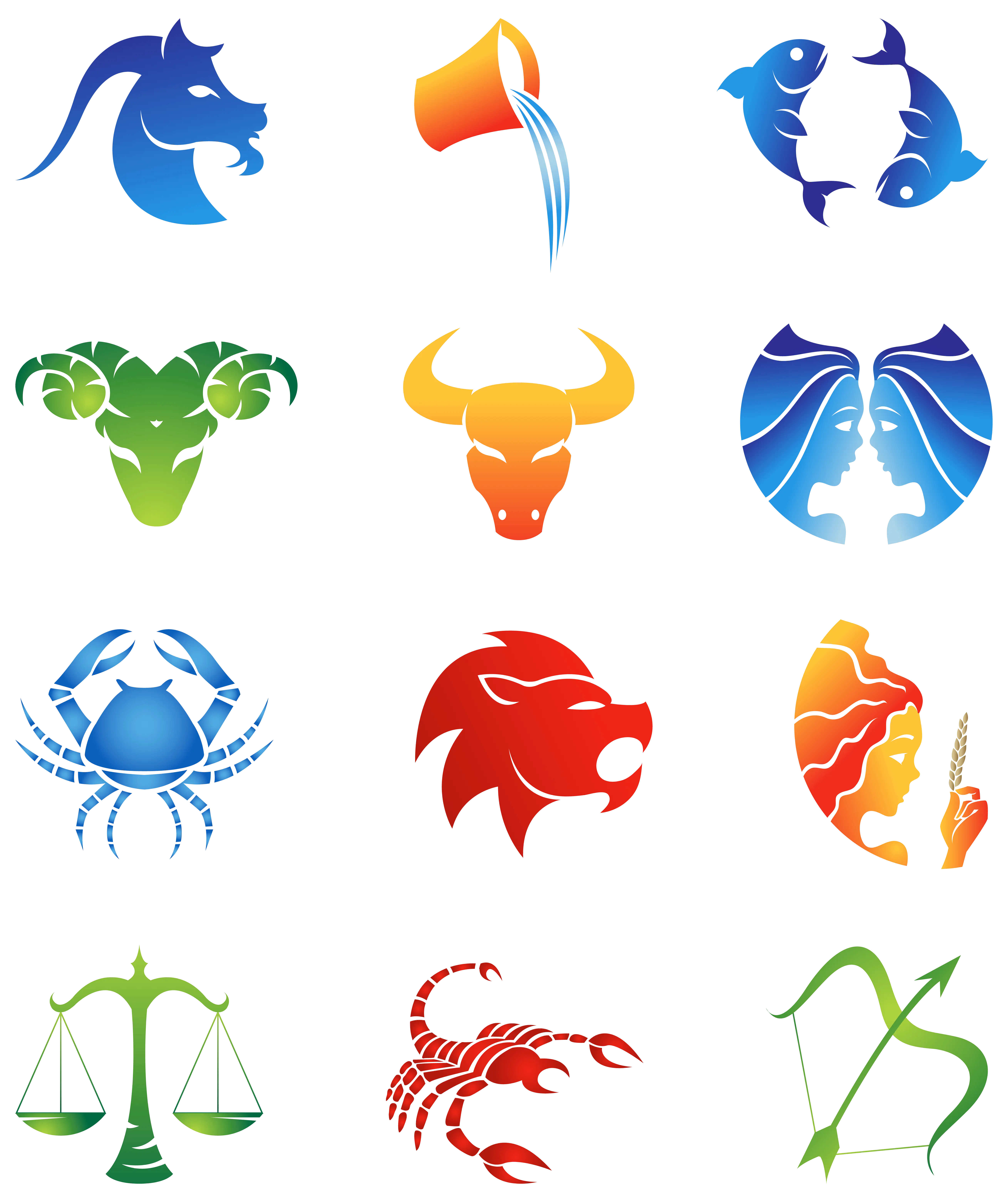 Vivid Zodiac Symbols for Astrology Enthusiasts
