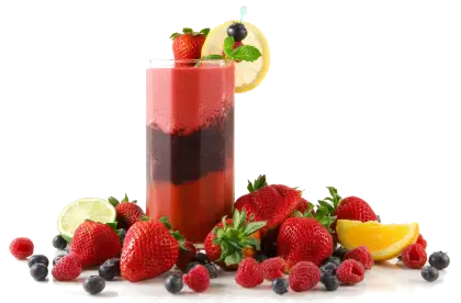 Berry Juice with Fresh Fruits