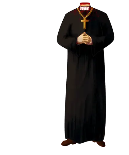 Headless Priest Halloween Costume