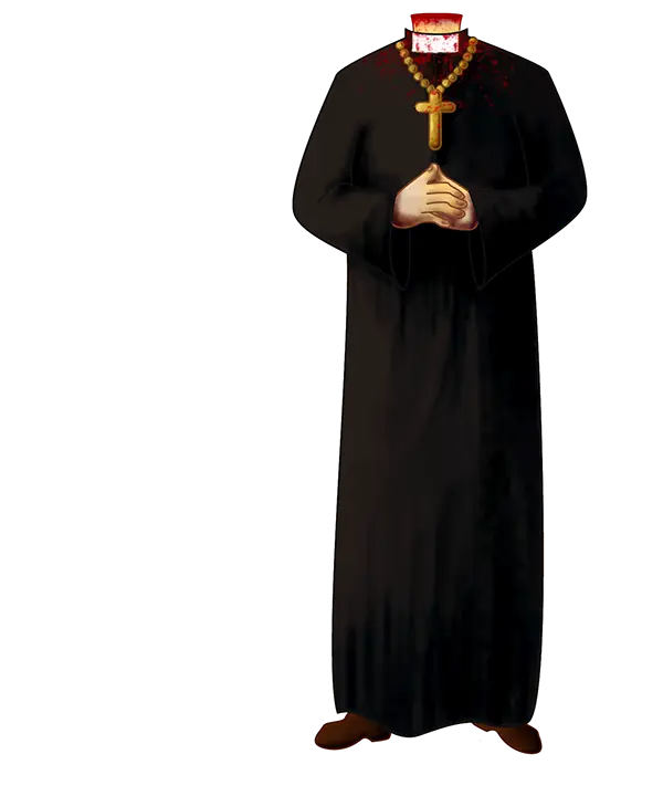 Headless Priest Halloween Costume