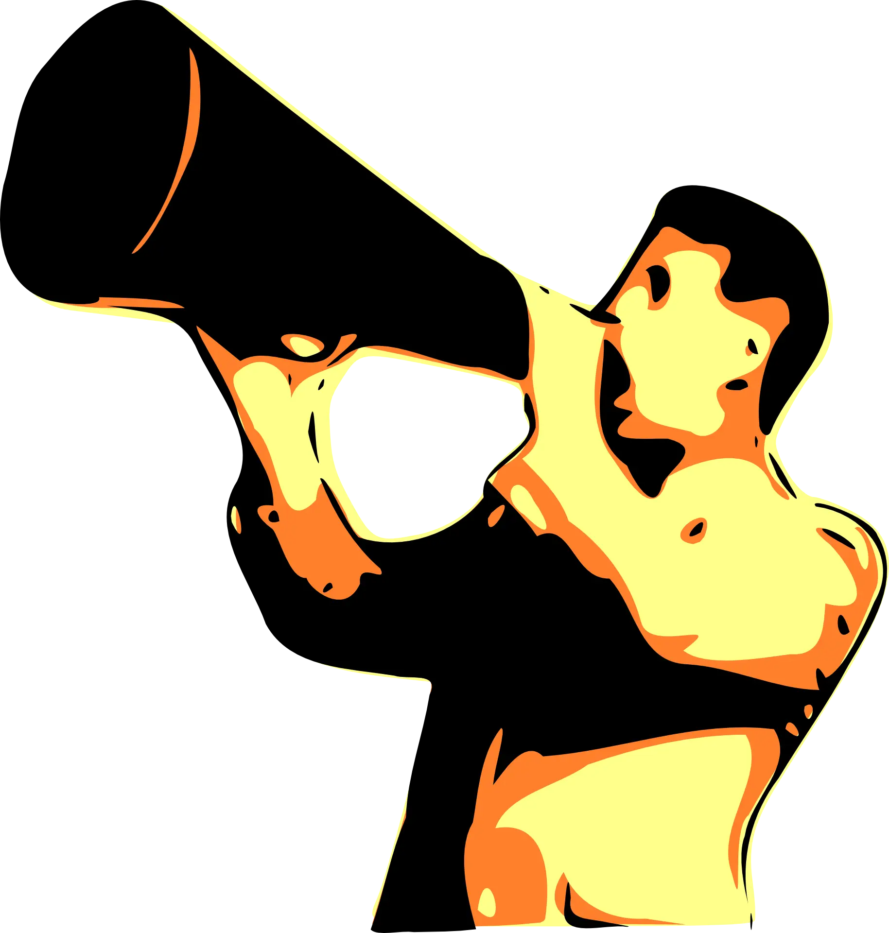 Man Using Megaphone Illustration