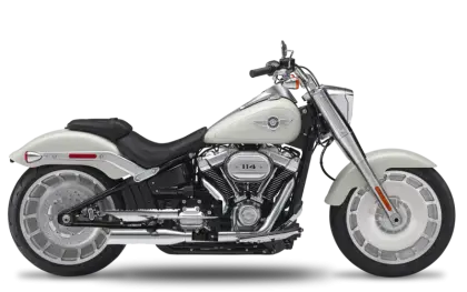 White Classic Motorcycle with Chrome Detailing