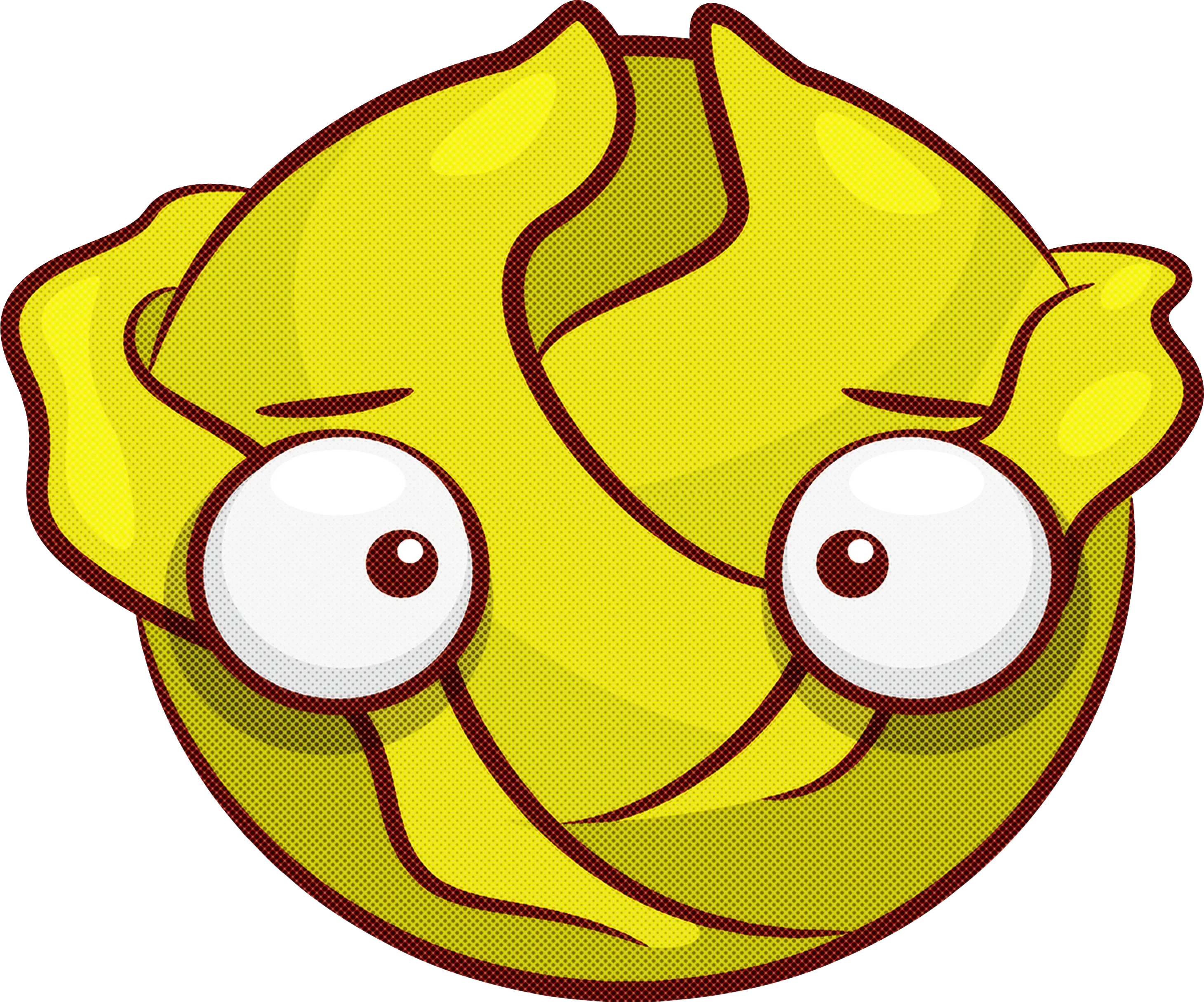 Cartoon Cabbage Illustration with Big Eyes