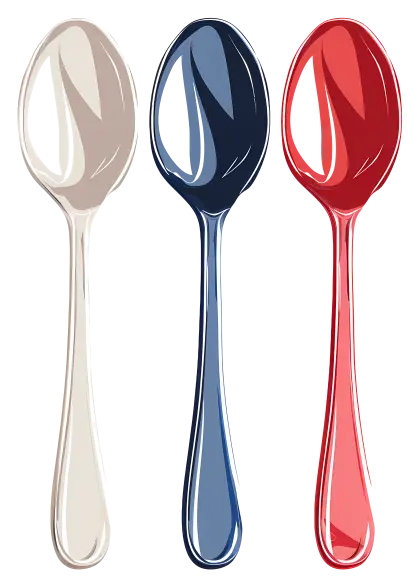 Set of Colorful Spoons