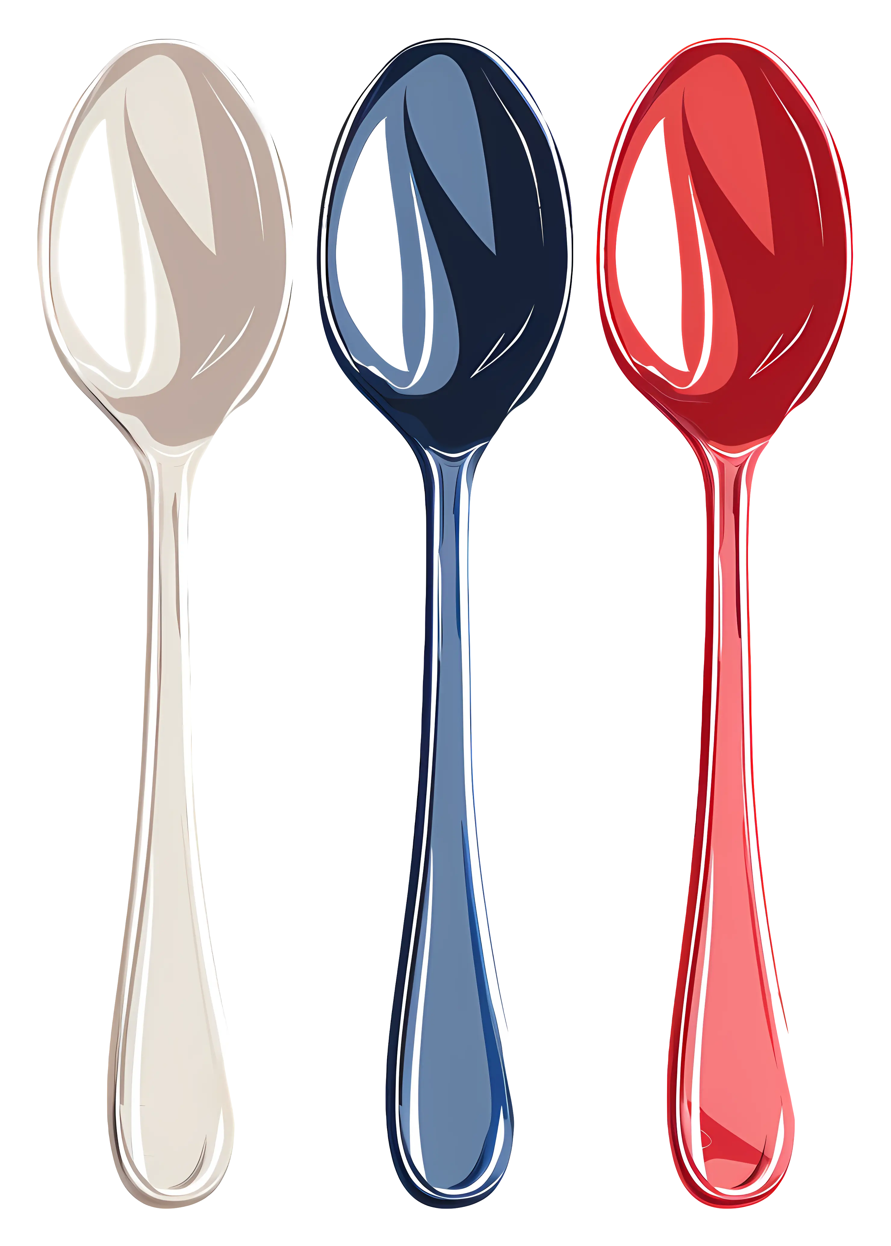 Set of Colorful Spoons