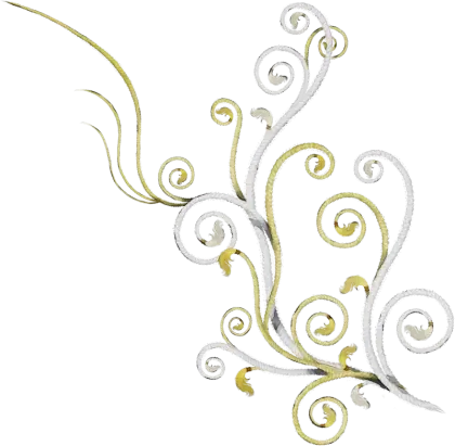 Decorative Swirls in Gold and White