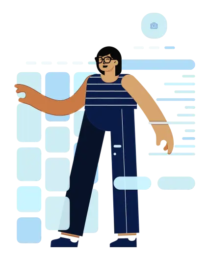 Abstract Illustration of Person in Digital Style