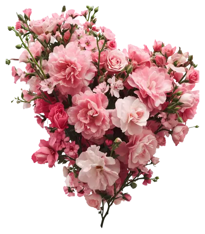 Stunning Pink Romantic Heart Floral Arrangement