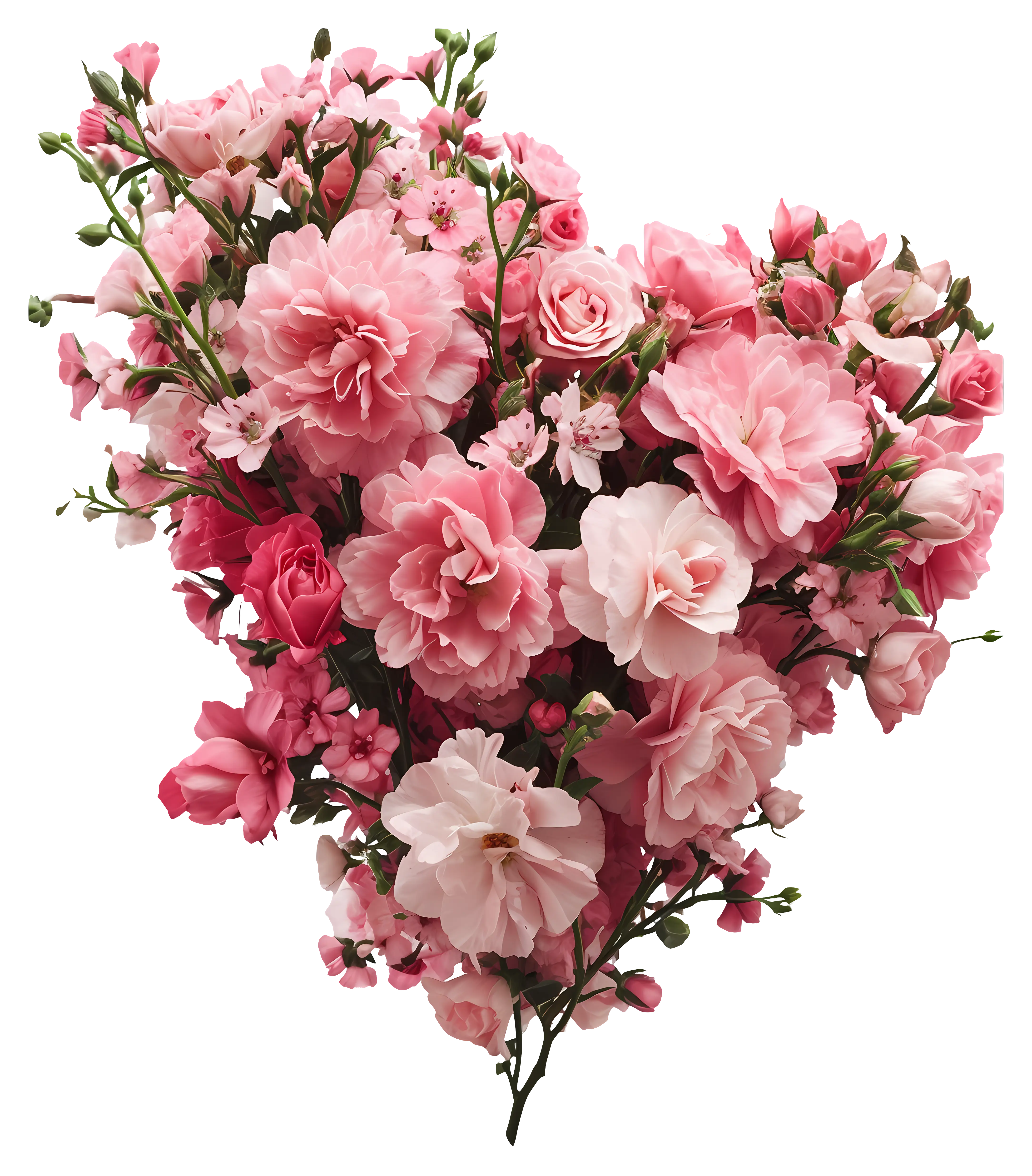 Stunning Pink Romantic Heart Floral Arrangement