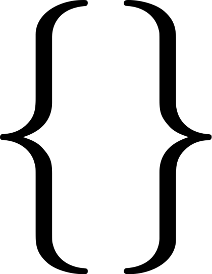 Curly Brackets Symbol for Programming