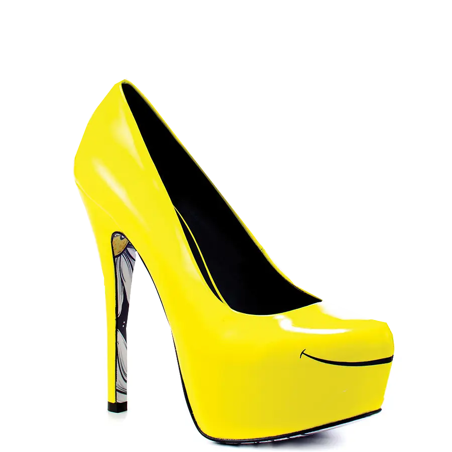 Yellow High Heel Fashion Shoe