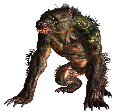 Feral Mutant Creature with Fierce Appearance