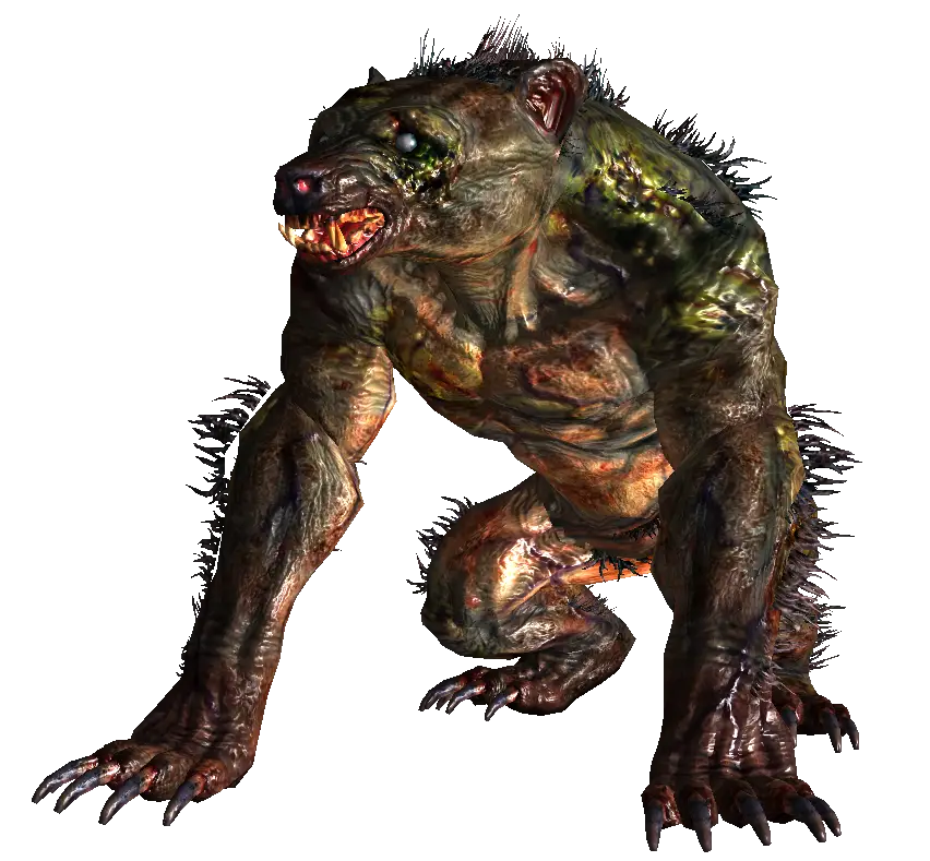 Feral Mutant Creature with Fierce Appearance