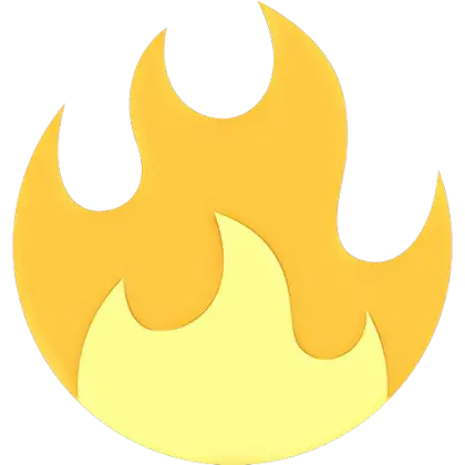 Yellow Flame Fire Illustration
