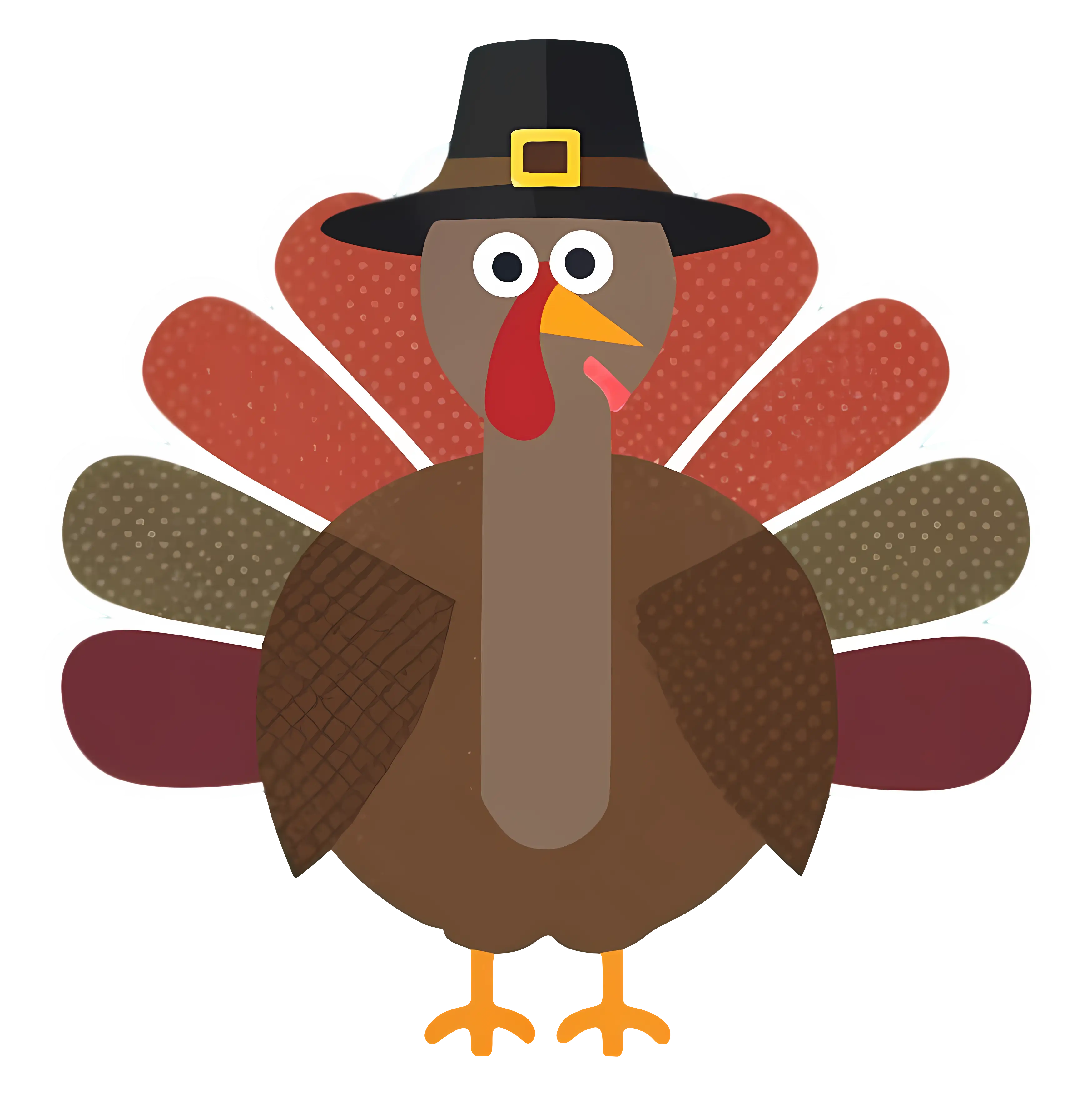 Thanksgiving Turkey Cartoon Illustration