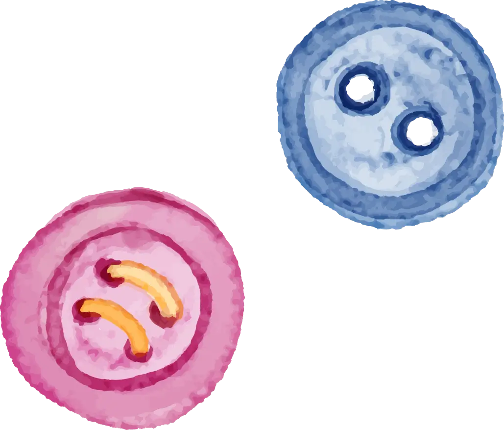 Colorful Pink and Blue Buttons