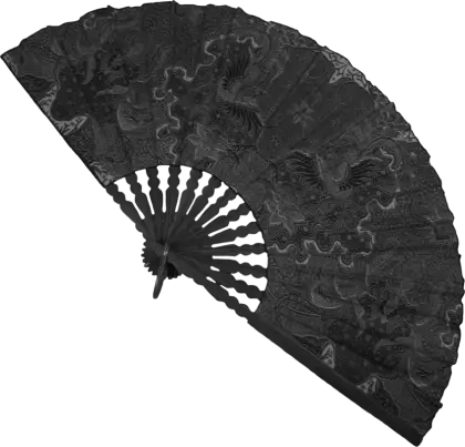 Black Decorative Handheld Fan