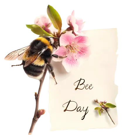 Bee on Flower for Bee Day