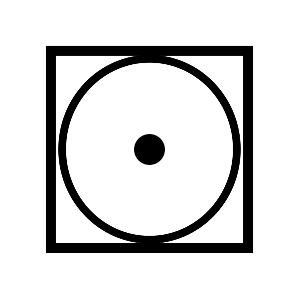 Black Tumble Dry Icon for Laundry Guidelines