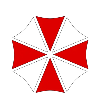 Red and White Umbrella Symbol Design