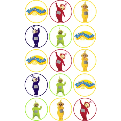 Colorful Teletubbies Characters