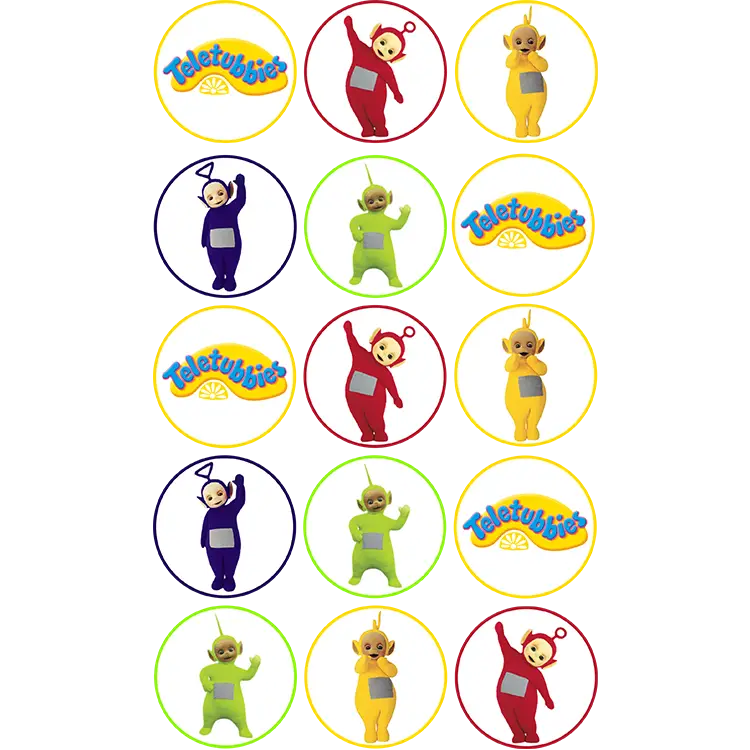 Colorful Teletubbies Characters