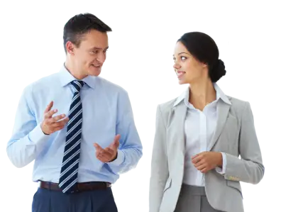 Business People in Conversation
