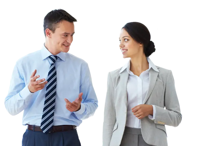 Business People in Conversation