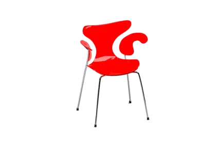 Red Modern Chair with Sleek Design