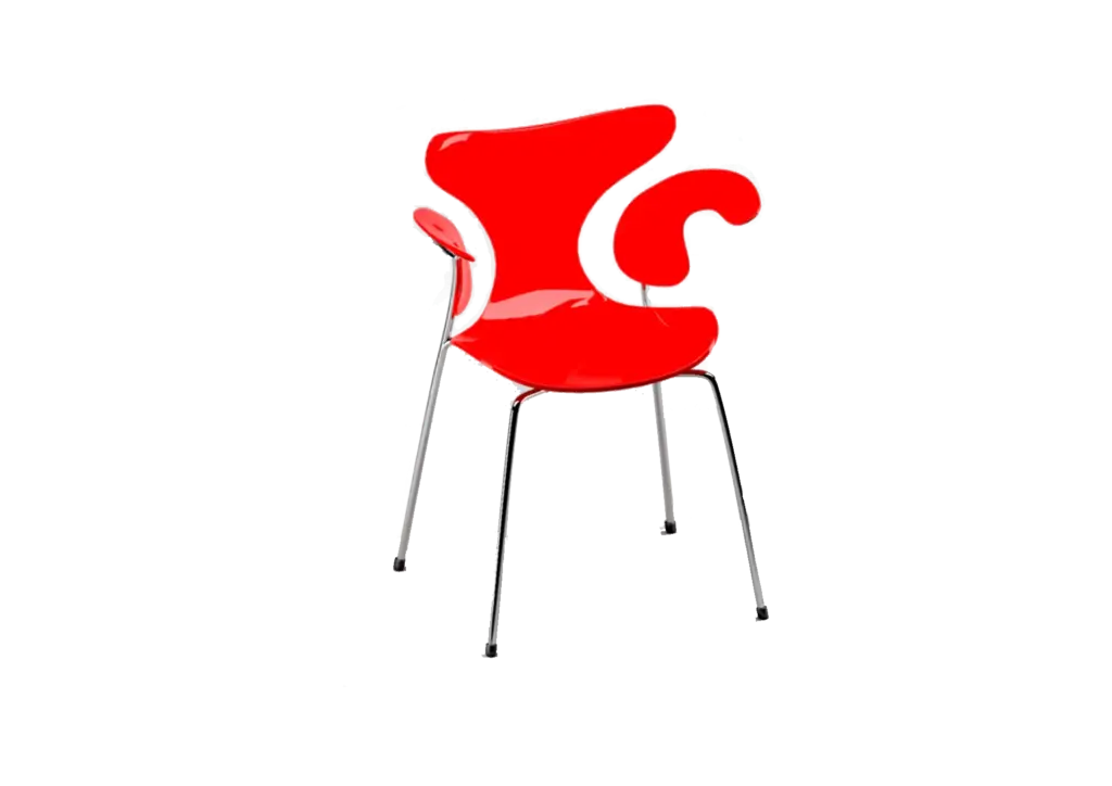 Red Modern Chair with Sleek Design