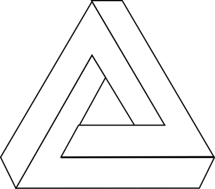 Black and White Impossible Triangle
