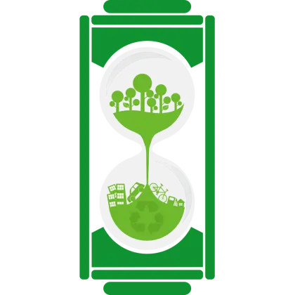 Eco-friendly Green Hourglass