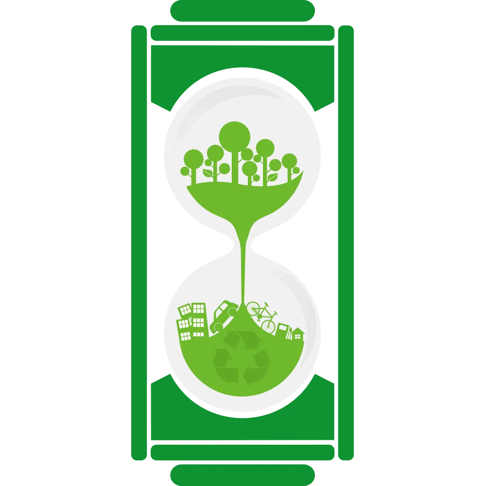 Eco-friendly Green Hourglass
