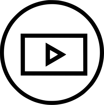 Circular Play Button Icon for Media Playback