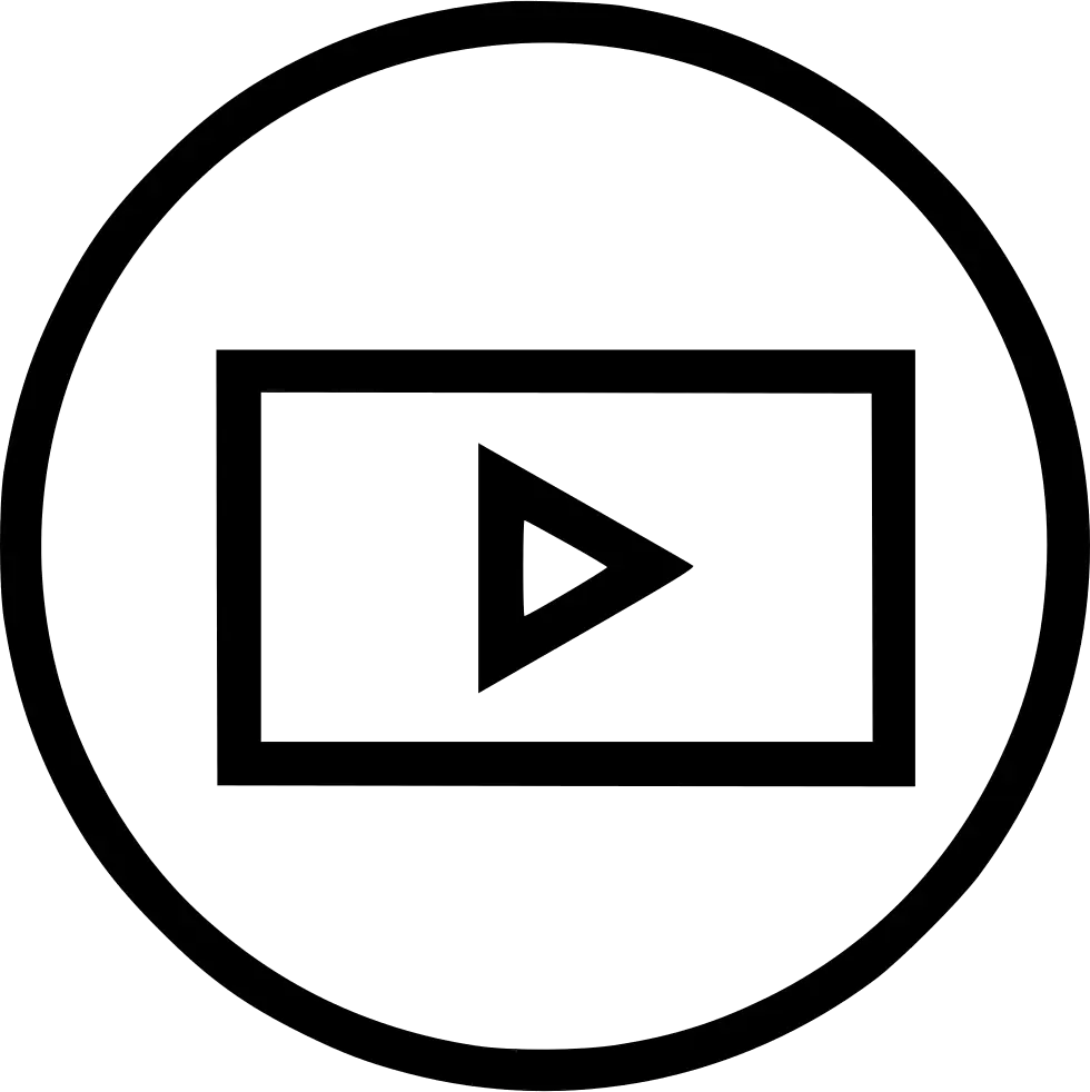 Circular Play Button Icon for Media Playback