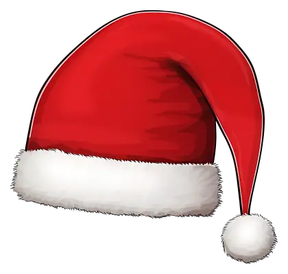 Red Santa Hat with Fluffy White Border