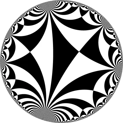 Black and White Abstract Circular Design
