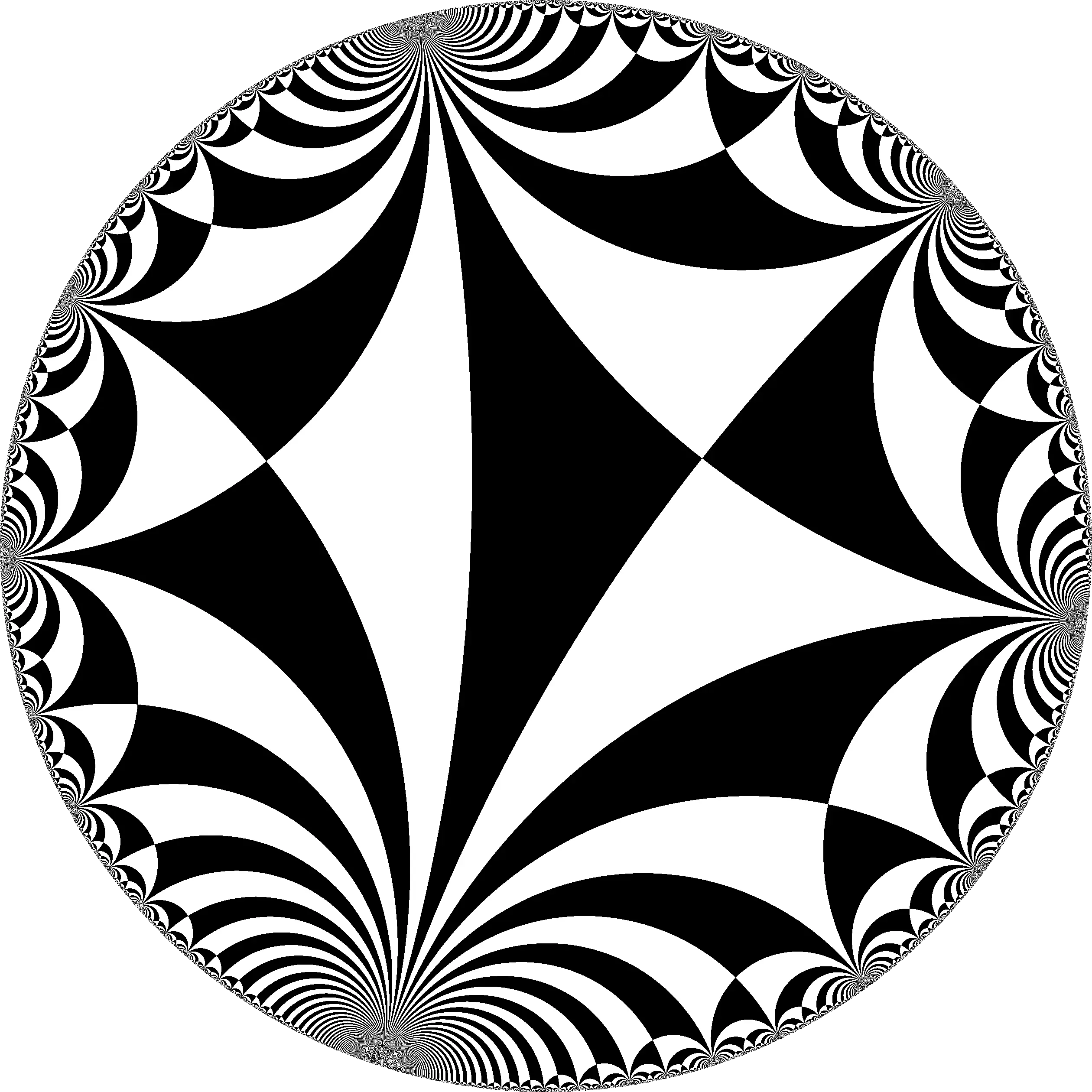 Black and White Abstract Circular Design