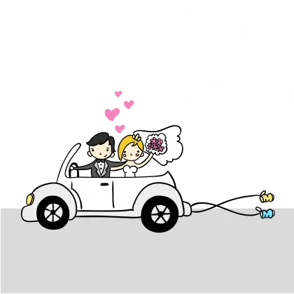 Just Married Car