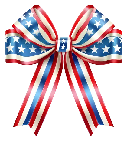 Patriotic Ribbon Bow for Celebrations