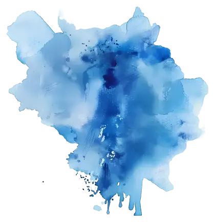 Abstract Blue Watercolor Splash Illustration