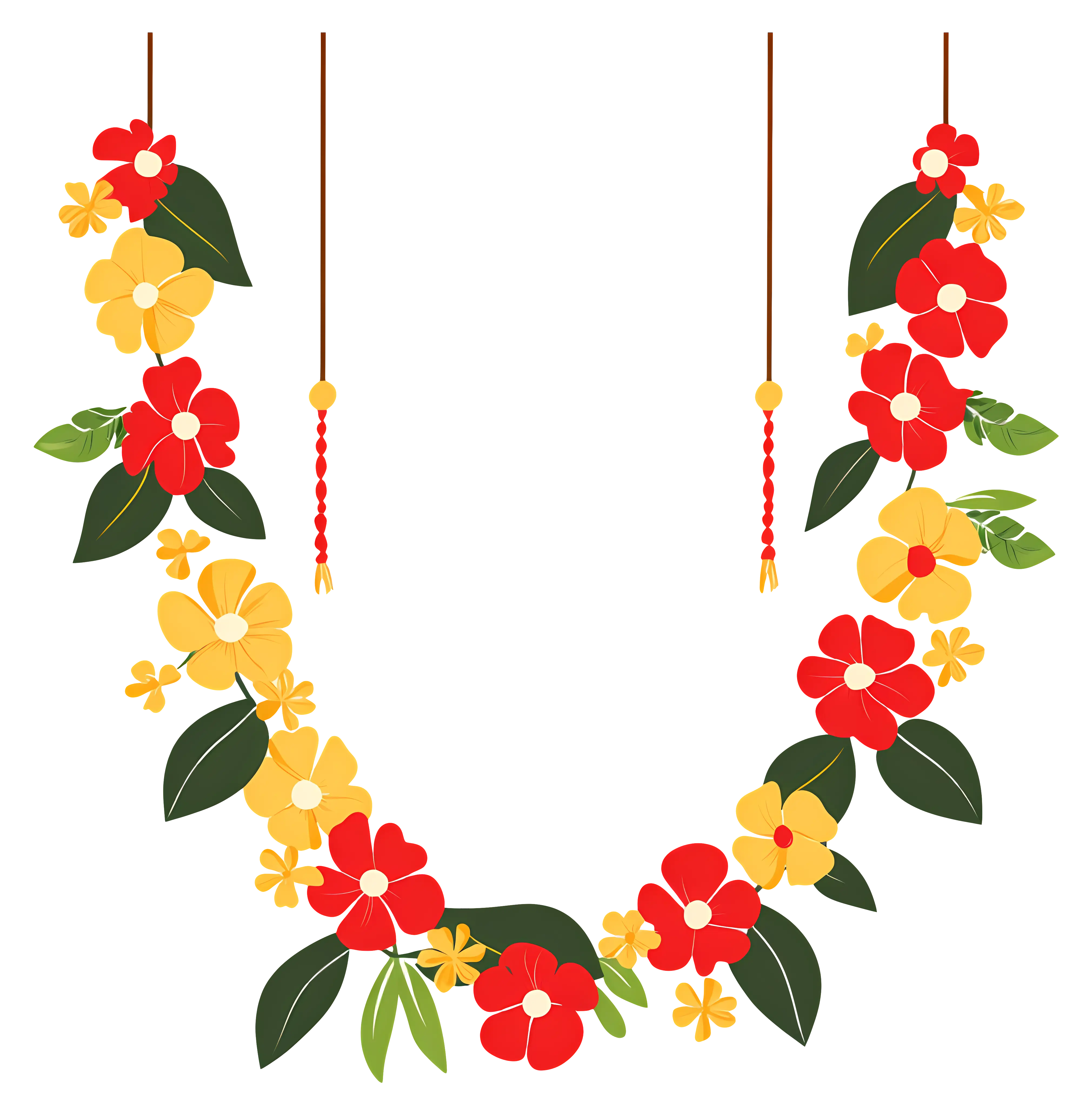 Colorful flower garland