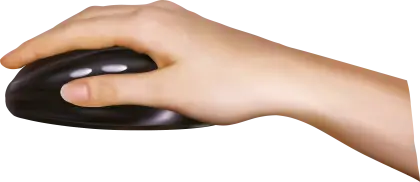 Hand Holding Computer Mouse