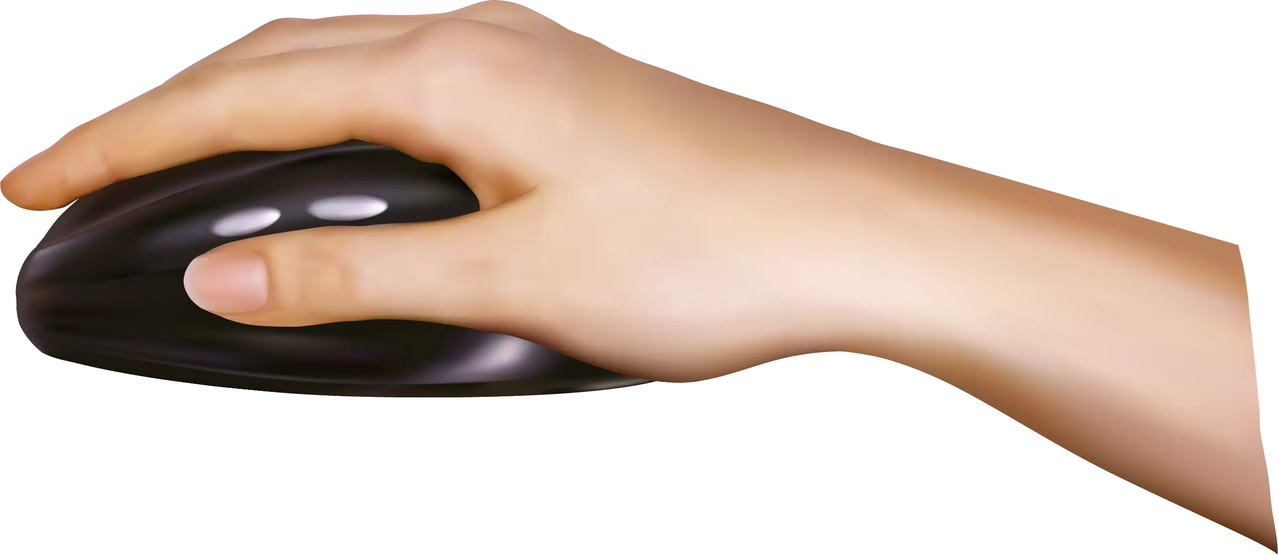 Hand Holding Computer Mouse