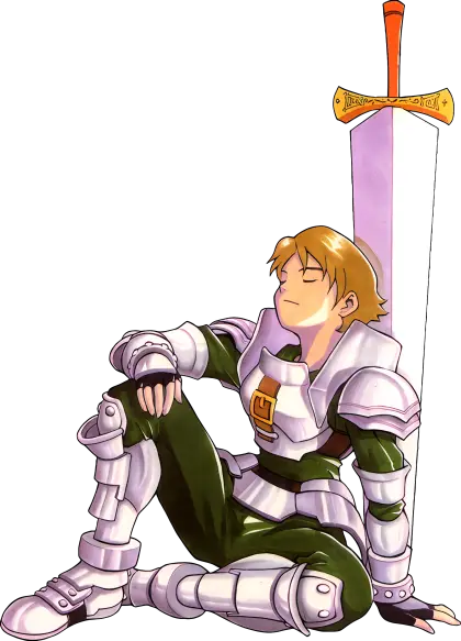 Resting Knight in Armor with Sword